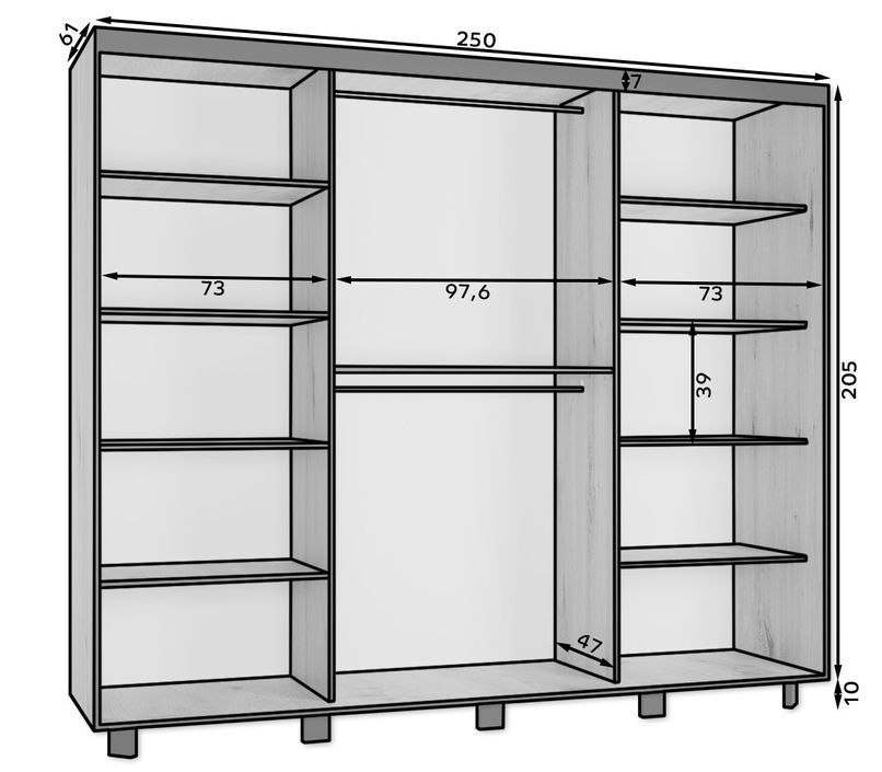 Armoire de chambre portes coulissantes bois clair artisan Barko - Photo n°13