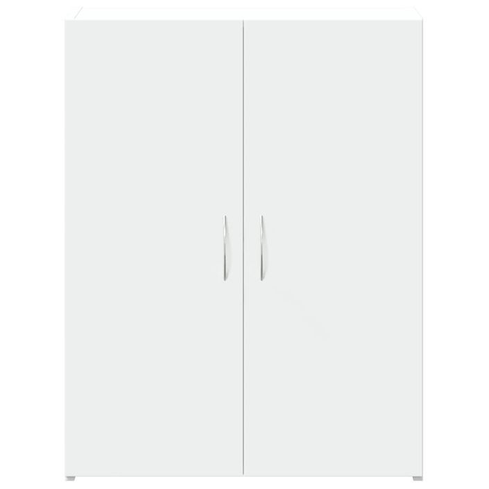 Armoire de classement blanc 60x32x77,5 cm bois d'ingénierie - Photo n°4