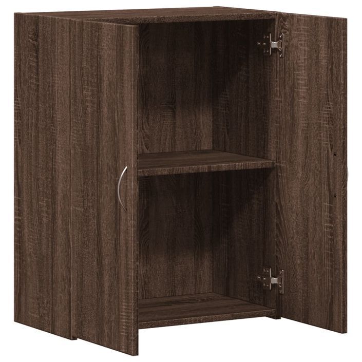 Armoire de classement chêne marron bois d'ingénierie - Photo n°7