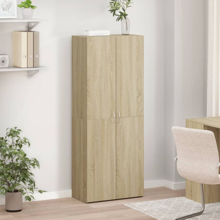 Armoire de classement chêne sonoma 60x32x153 cm bois ingénierie - Photo n°3