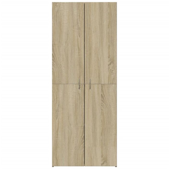 Armoire de classement chêne sonoma 60x32x153 cm bois ingénierie - Photo n°4