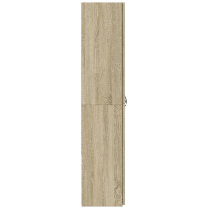 Armoire de classement chêne sonoma 60x32x153 cm bois ingénierie - Photo n°5