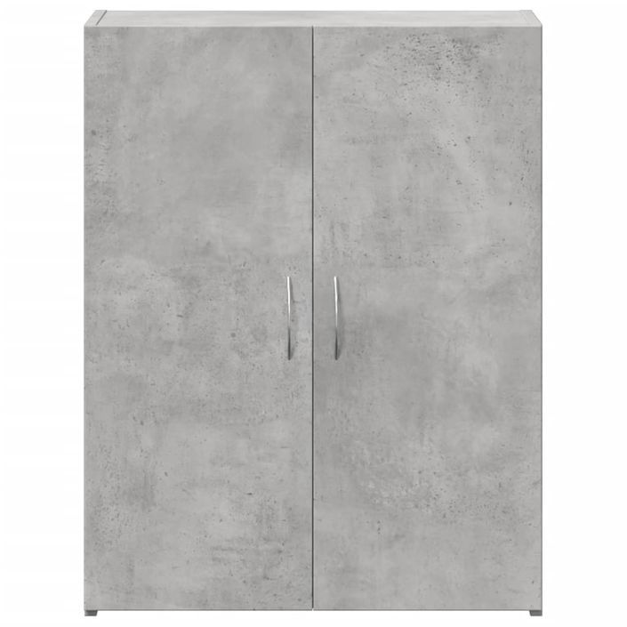 Armoire de classement gris béton bois d'ingénierie - Photo n°4