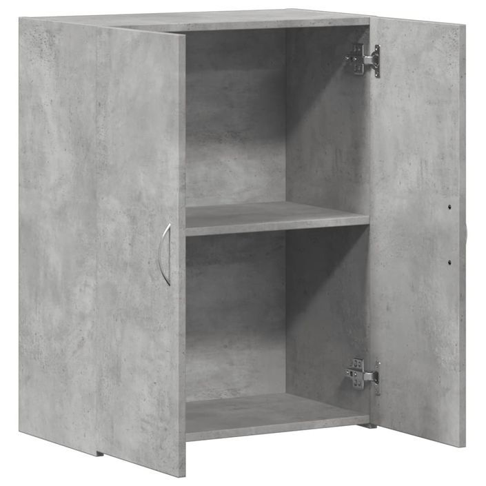 Armoire de classement gris béton bois d'ingénierie - Photo n°7