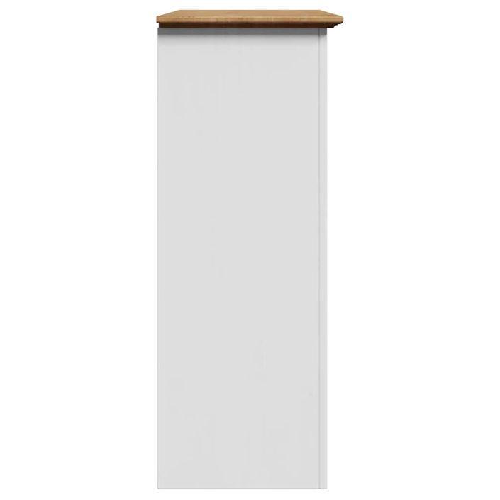 Armoire de couloir BODO blanc et marron 80x35x90 cm - Photo n°6