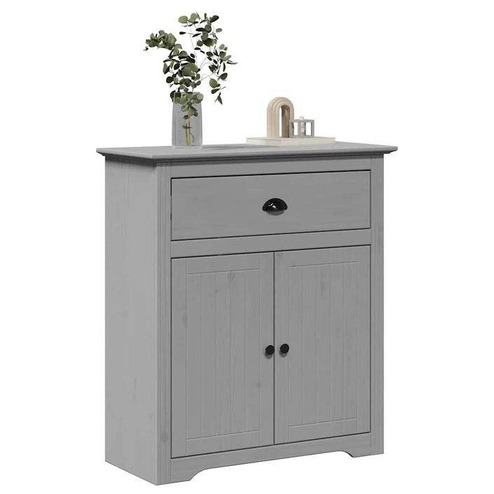 Armoire de couloir BODO gris 80x35x90 cm - Photo n°1