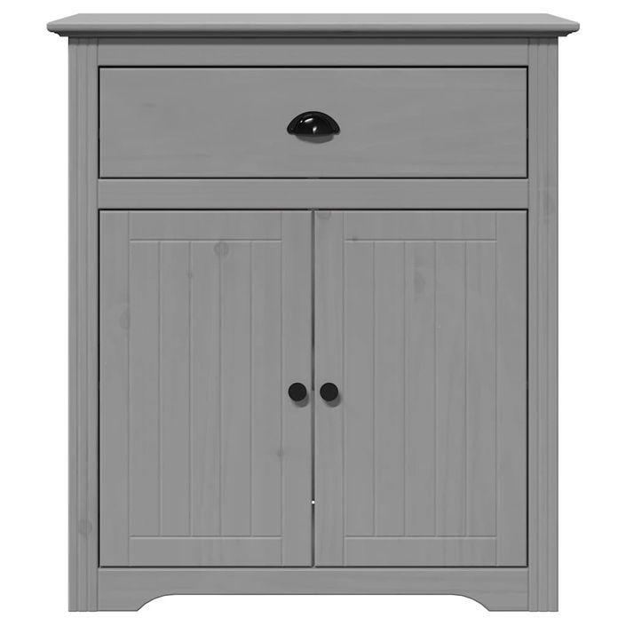 Armoire de couloir BODO gris 80x35x90 cm - Photo n°4