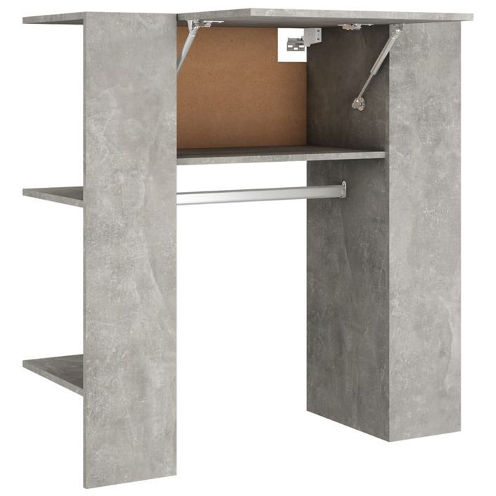 Armoire de couloir Gris béton 97,5x37x99 cm Bois d'ingénierie - Photo n°2