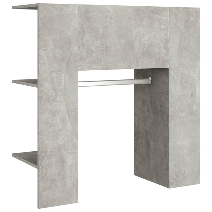 Armoire de couloir Gris béton 97,5x37x99 cm Bois d'ingénierie - Photo n°6