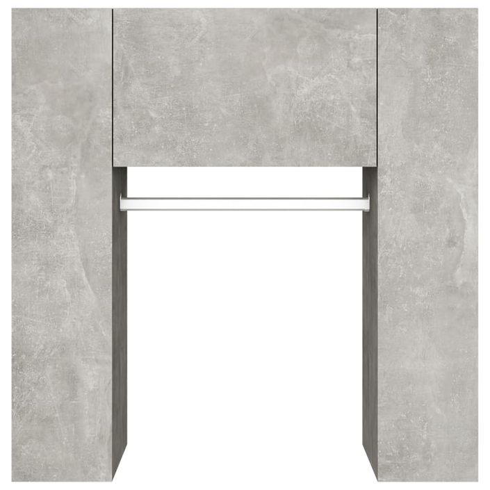 Armoire de couloir Gris béton 97,5x37x99 cm Bois d'ingénierie - Photo n°7