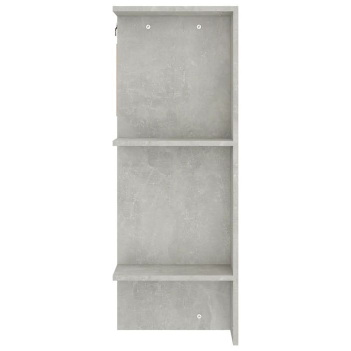 Armoire de couloir Gris béton 97,5x37x99 cm Bois d'ingénierie - Photo n°8