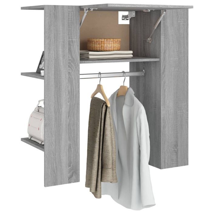 Armoire de couloir Sonoma gris 97,5x37x99 cm Bois d'ingénierie - Photo n°4