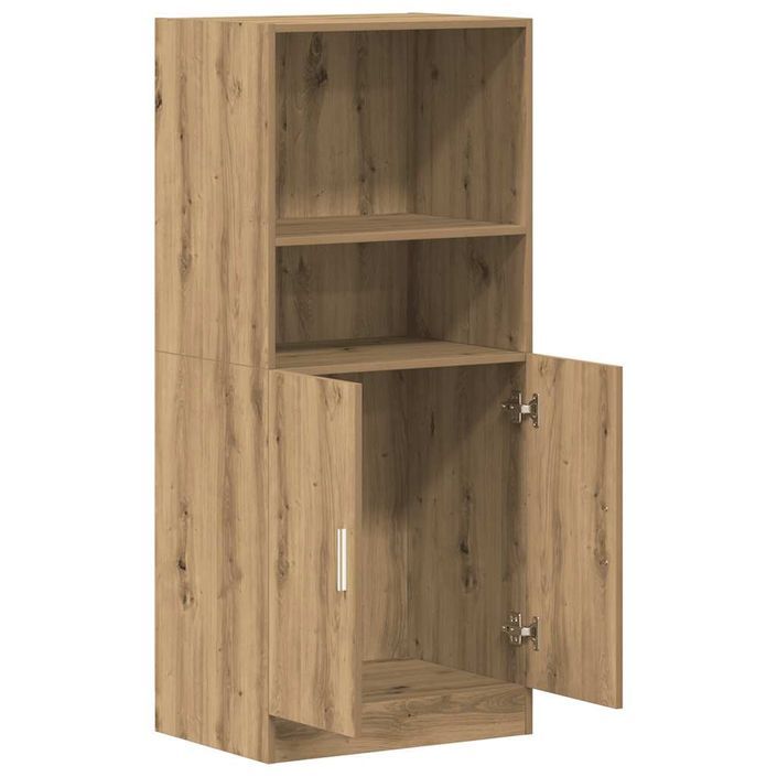 Armoire de cuisine chêne artisanal 57x41,5x131,5 cm - Photo n°5