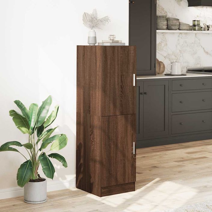 Armoire de cuisine chêne marron 38x41,5x131,5cm bois ingénierie - Photo n°3