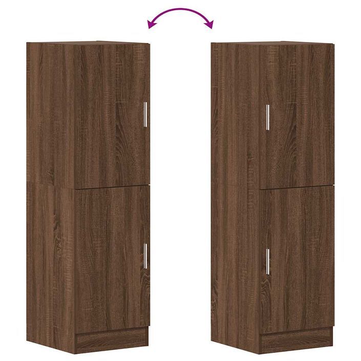 Armoire de cuisine chêne marron 38x41,5x131,5cm bois ingénierie - Photo n°8