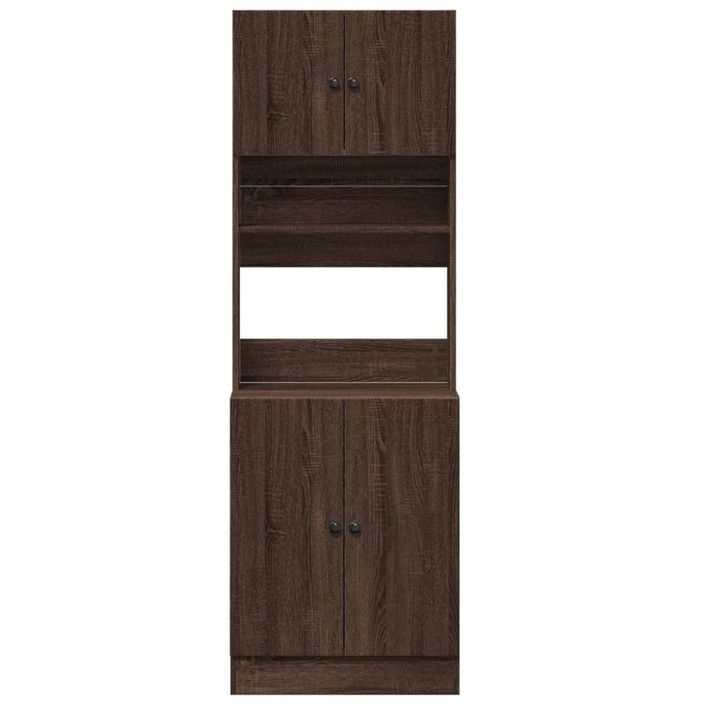 Armoire de cuisine chêne marron 60x50x180 cm bois d’ingénierie - Photo n°4