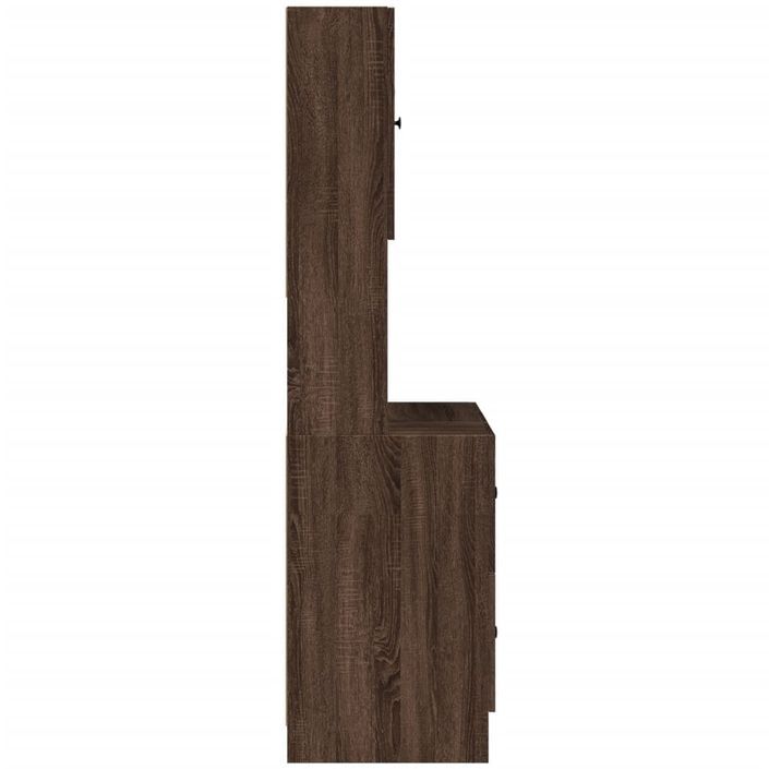 Armoire de cuisine chêne marron 95x50x180 cm bois d’ingénierie - Photo n°5