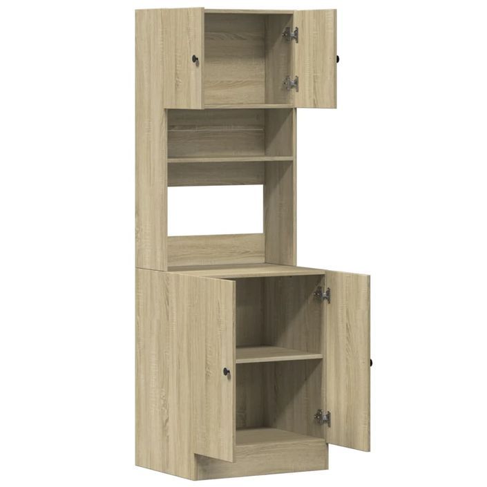 Armoire de cuisine chêne sonoma 60x50x180 cm bois d'ingénierie - Photo n°7