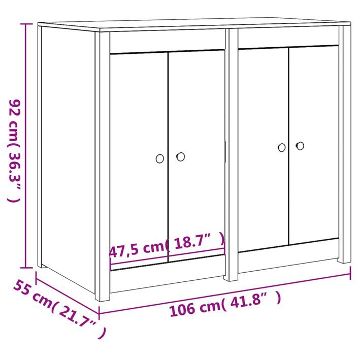 Armoire de cuisine d'extérieur bois de pin massif - Photo n°11