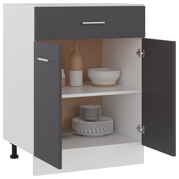 Armoire de cuisine Gris 60x46x81,5 cm - Photo n°3