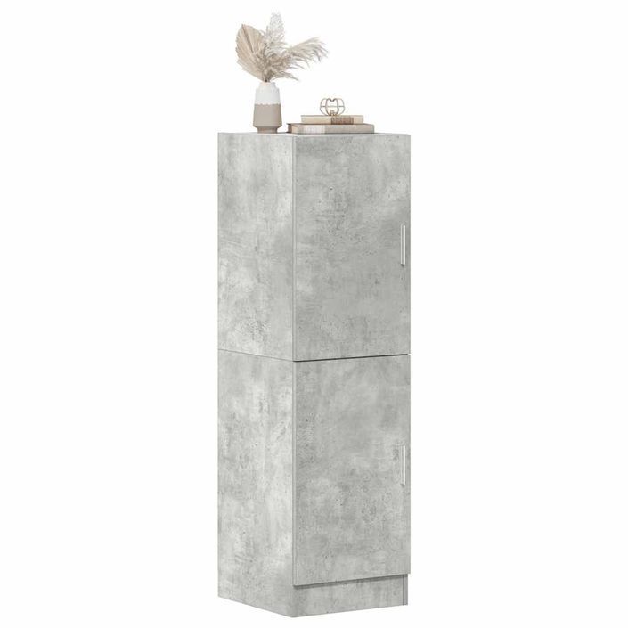 Armoire de cuisine gris béton 38x41,5x131,5 cm bois ingénierie - Photo n°1