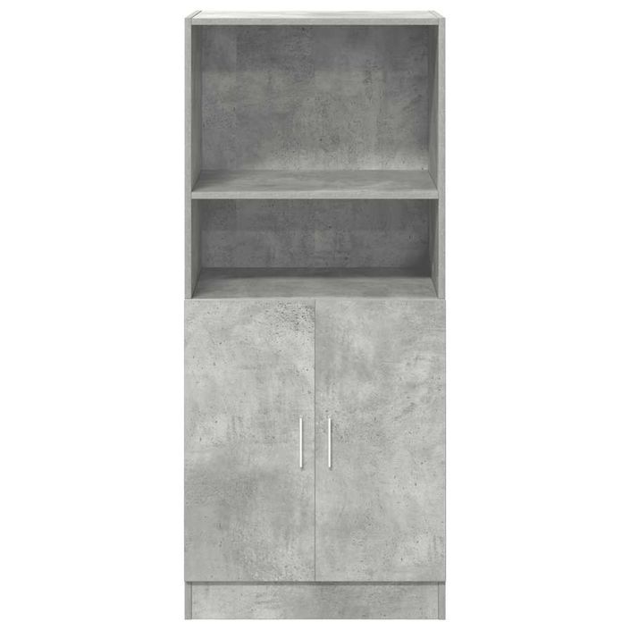 Armoire de cuisine gris béton 57x41,5x131,5 cm bois ingénierie - Photo n°4