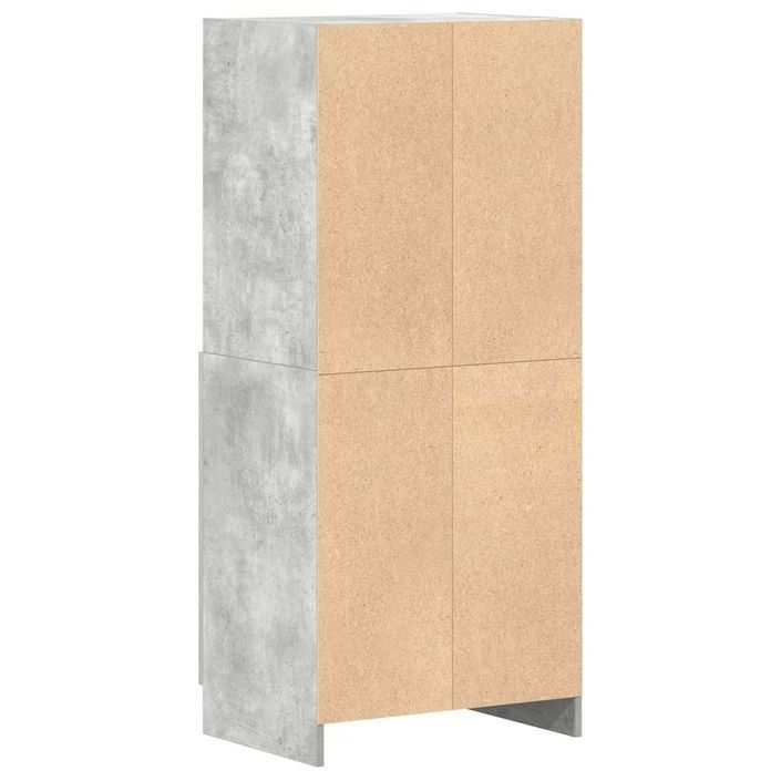 Armoire de cuisine gris béton 57x41,5x131,5 cm bois ingénierie - Photo n°7