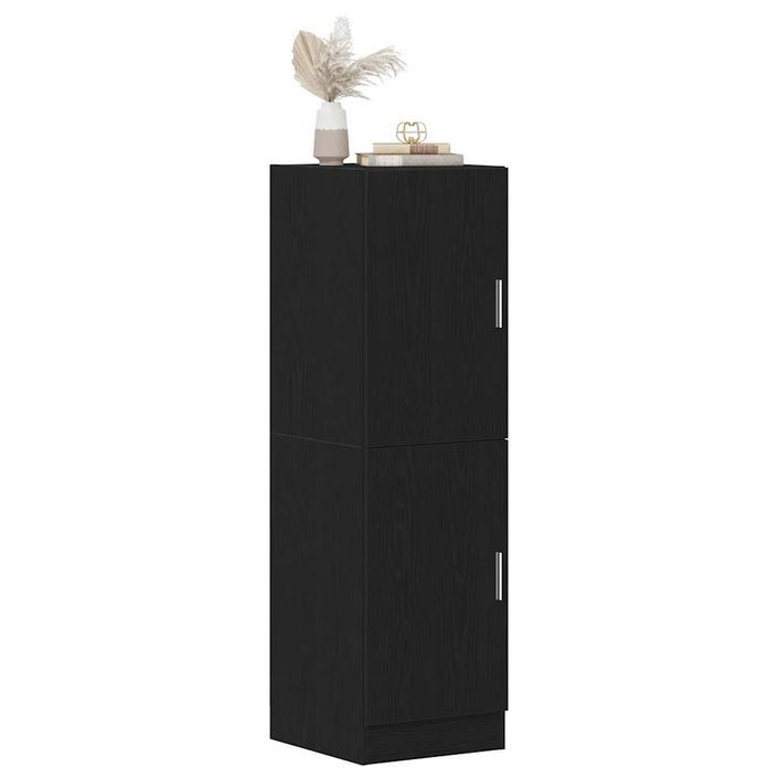 Armoire de cuisine noir 38x41,5x131,5 cm bois d'ingénierie - Photo n°1