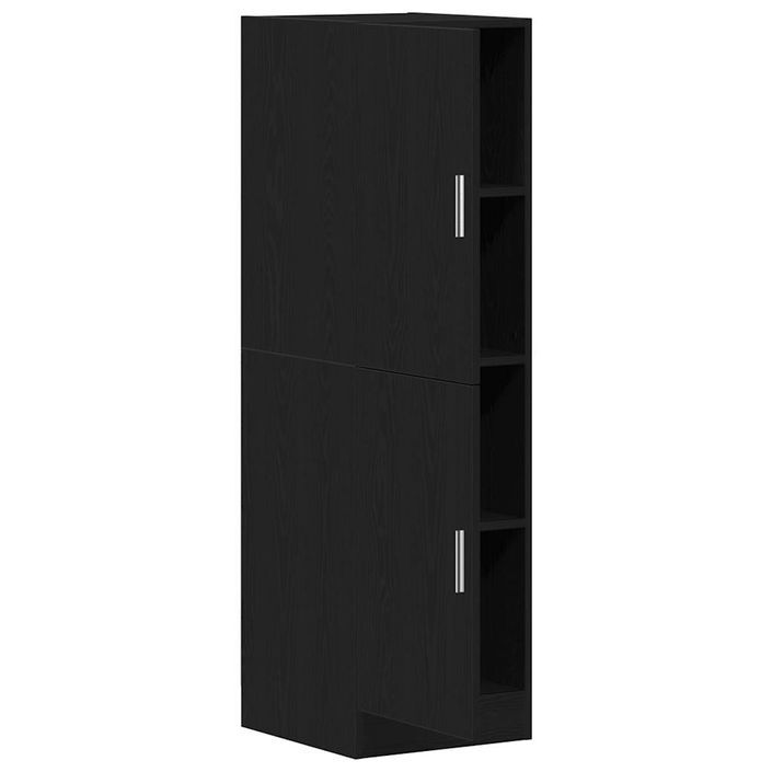 Armoire de cuisine noir 38x41,5x131,5 cm bois d'ingénierie - Photo n°5