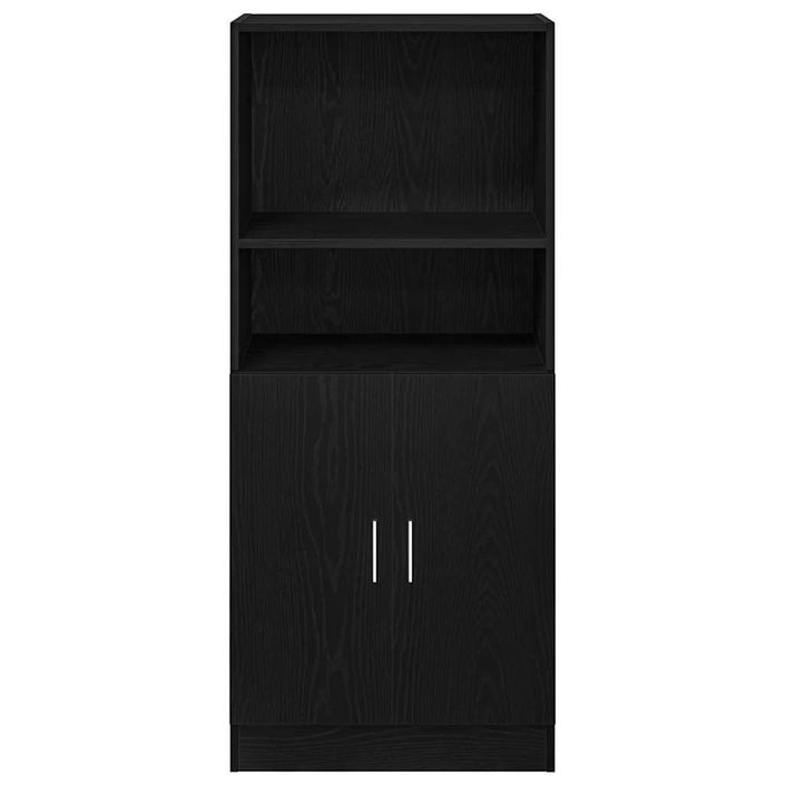 Armoire de cuisine noir 57x41,5x131,5 cm bois d'ingénierie - Photo n°4