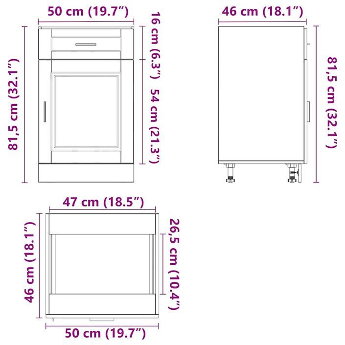 Armoire de cuisine Porto blanc brillant bois ingénierie - Photo n°12