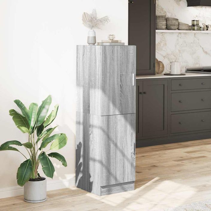 Armoire de cuisine sonoma gris 38x41,5x131,5 cm bois ingénierie - Photo n°3