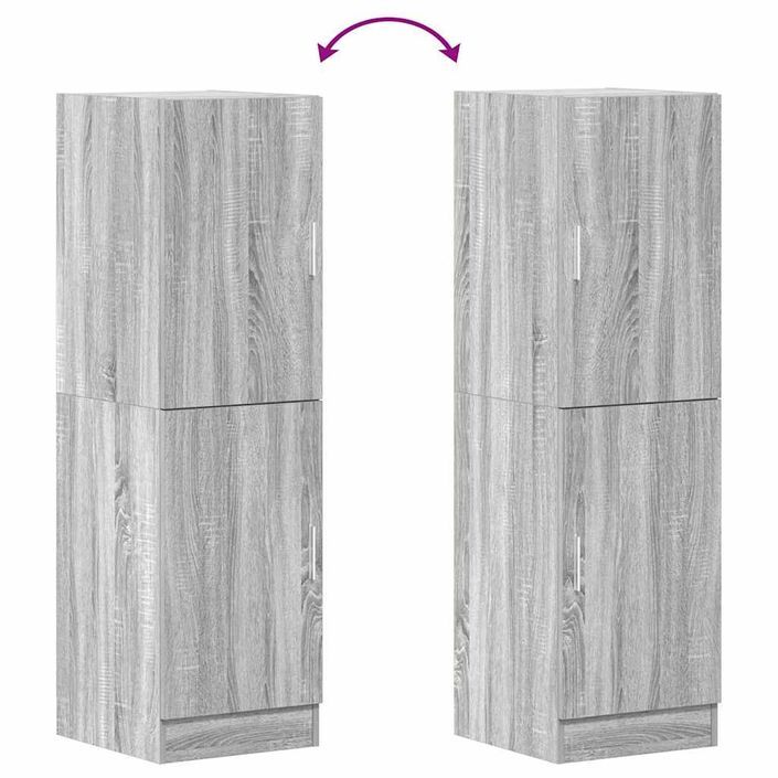 Armoire de cuisine sonoma gris 38x41,5x131,5 cm bois ingénierie - Photo n°8