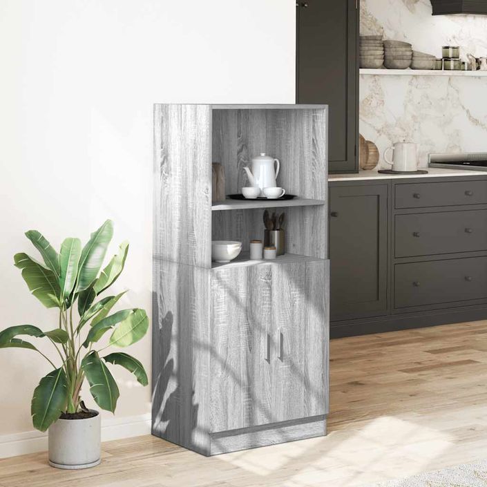 Armoire de cuisine sonoma gris 57x41,5x131,5 cm bois ingénierie - Photo n°3