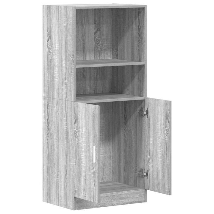 Armoire de cuisine sonoma gris 57x41,5x131,5 cm bois ingénierie - Photo n°5