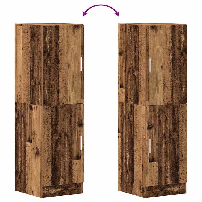 Armoire de cuisine vieux bois 38x41,5x131,5 cm bois ingénierie - Photo n°8