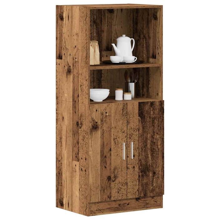 Armoire de cuisine vieux bois 57x41,5x131,5 cm bois ingénierie - Photo n°1