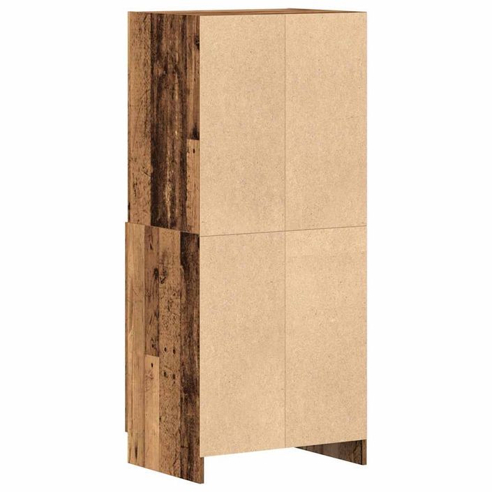 Armoire de cuisine vieux bois 57x41,5x131,5 cm bois ingénierie - Photo n°7