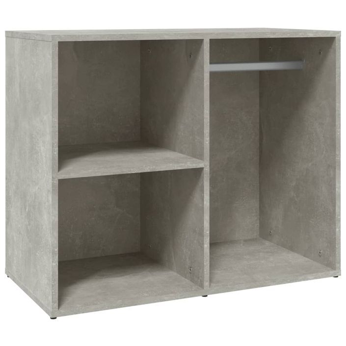 Armoire de dressing Gris béton 80x40x65 cm Bois d'ingénierie - Photo n°2