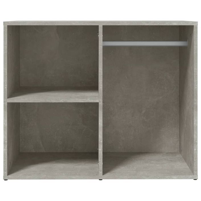 Armoire de dressing Gris béton 80x40x65 cm Bois d'ingénierie - Photo n°3