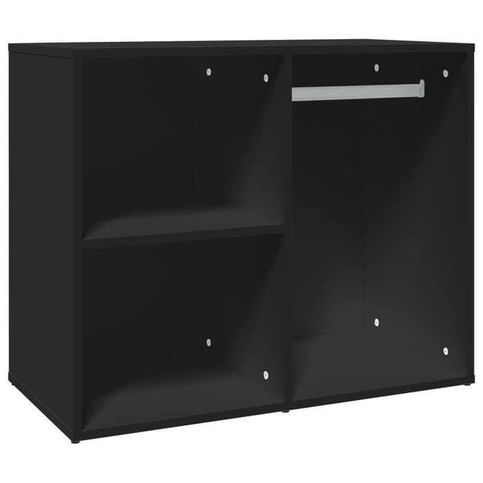Armoire de dressing noir 80x40x65 cm bois d'ingénierie - Photo n°1