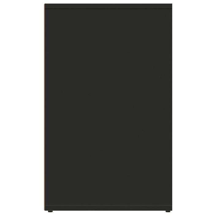 Armoire de dressing noir 80x40x65 cm bois d'ingénierie - Photo n°4