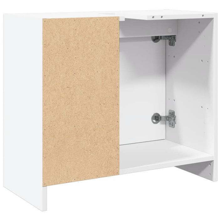 Armoire de lavabo blanc 63x29x55 cm bois d'ingénierie - Photo n°7