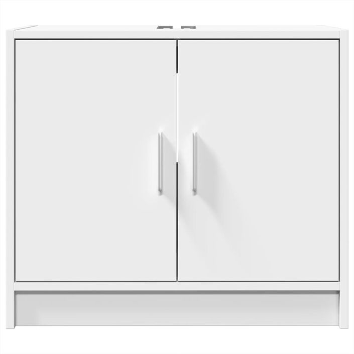 Armoire de lavabo blanc 63x29x55 cm bois d'ingénierie - Photo n°4