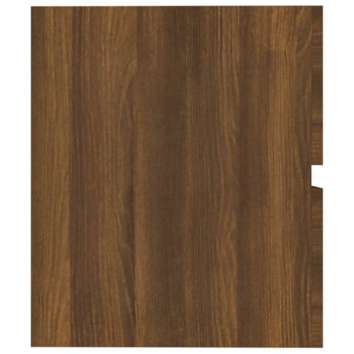 Armoire de lavabo Chêne marron 41x38,5x45 cm Bois d'ingénierie - Photo n°6