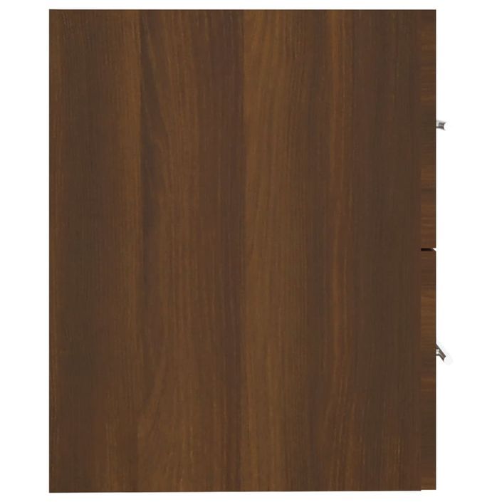 Armoire de lavabo Chêne marron 60x38,5x48 cm Bois d'ingénierie - Photo n°4