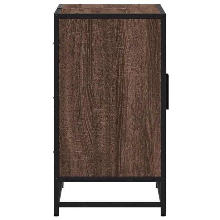 Armoire de lavabo de salle de bain chêne marron 90x33x60 cm - Photo n°7