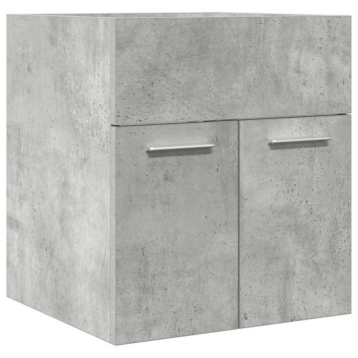 Armoire de lavabo de salle de bain gris béton 41x38,5x46 cm - Photo n°2