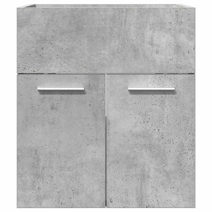 Armoire de lavabo de salle de bain gris béton 41x38,5x46 cm - Photo n°4