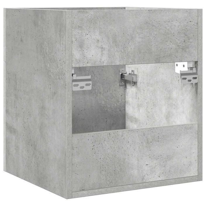 Armoire de lavabo de salle de bain gris béton 41x38,5x46 cm - Photo n°6